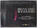 BRIAN AND ROGER ENO LIVE AT THE ACROPOLIS Cinema Quad Movie Poster