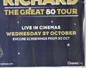 CLIFF RICHARD: THE GREAT 80 TOUR (Bottom Right) Cinema Quad Movie Poster