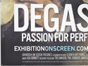 EXHIBITION ON SCREEN: DEGAS (Bottom Left) Cinema Quad Movie Poster