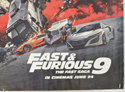 FAST AND FURIOUS 9 (Bottom Right) Cinema Quad Movie Poster