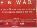 HARRY BIRRELL PRESENTS FILMS OF LOVE AND WAR (Bottom Right) Cinema Quad Movie Poster