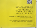 METALLICA M72 WORLD TOUR LIVE FROM TX (Bottom Right) Cinema Quad Movie Poster