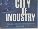 CITY OF INDUSTRY (Bottom Right) Cinema Quad Movie Poster
