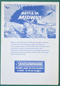 Battle Of Midway (The) <p><i> Original Cinema Synopsis / Credits Sheet</i></p>