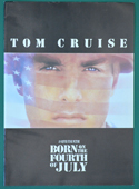 Born On The Fourth Of July <p><i> Original Cinema Exhibitor's Press Synopsis / Credits Booklet </i></p>