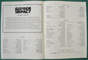 SUDDEN IMPACT – Cinema Exhibitors Campaign Press Book – Synopsis Inside