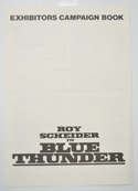 Blue Thunder <p><i> Original 4 Page Cinema Exhibitor's Campaign Pressbook </i></p>