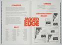 JAGGED EDGE Cinema Exhibitors Campaign Pressbook - INSIDE