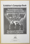 THE PHILADELPHIA EXPERIMENT Cinema Exhibitors Campaign Press Book