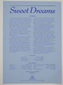 SWEET DREAMS Cinema Exhibitors Campaign Pressbook - SYNOPSIS