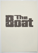 THE BOAT Cinema Exhibitors Press Synopsis Credits Booklet
