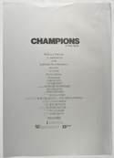 CHAMPIONS Cinema Exhibitors Press Synopsis Credits Booklet - BACK