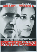 Conspiracy Theory <p><i> Original Cinema Exhibitor's Press Synopsis / Credits Booklet </i></p>