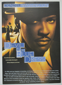 Devil In A Blue Dress <p><i> Original Cinema Exhibitor's Press Synopsis / Credits Card </i></p>