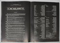 EXCALIBUR Cinema Exhibitors Press Synopsis Credits Booklet - INSIDE